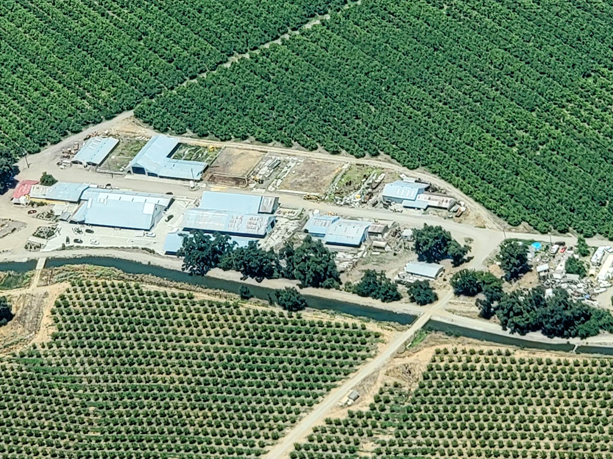 Aerial photograph of the Old Colony ranch